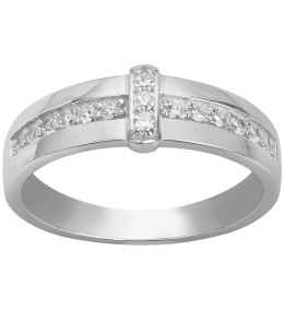 Bague argent 925/1000, 15 oxydes de zirconium by Stauffer Ref. 70100855