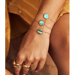 Le Bracelet Pearly en acier PVD jaune et amazonite, ZAG bijoux, SBS18338-01AQU