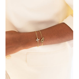 Le Bracelet Charis en acier PVD jaune, ZAG bijoux, SBS25299-01UNI
