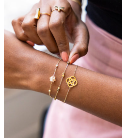 Le Bracelet Infini en acier PVD jaune, ZAG bijoux, SBS25365-01UNI