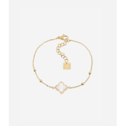 Bracelet Racine en acier PVD jaune et nacre ZAG bijoux, SBS25398-01SEL