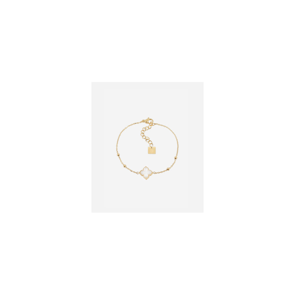 Bracelet Racine en acier PVD jaune et nacre ZAG bijoux, SBS25398-01SEL