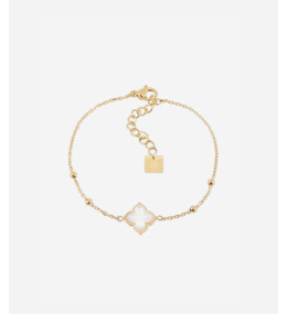 Bracelet Racine en acier PVD jaune et nacre ZAG bijoux, SBS25398-01SEL