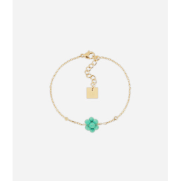 Bracelet Bacca en acier PVD jaune et turquoise ZAG bijoux, SBS25467-01TQB