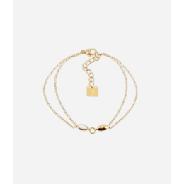 Bracelet Sesta en acier PVD jaune et nacre ZAG bijoux, SBS25659-01SEL