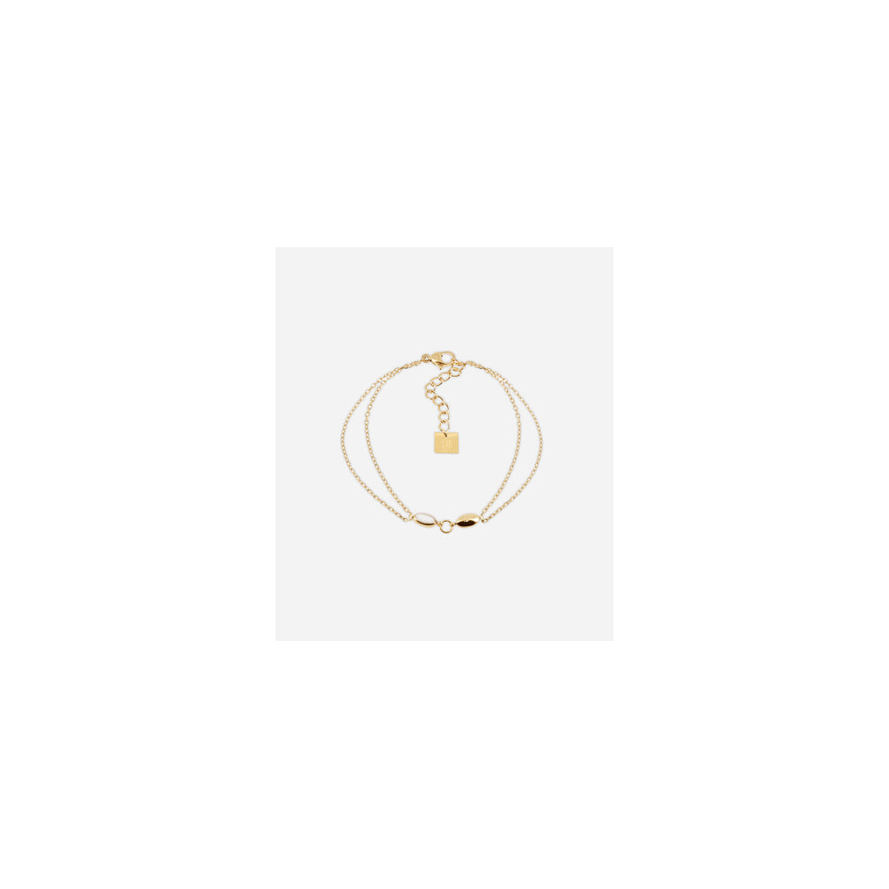 Bracelet Sesta en acier PVD jaune et nacre ZAG bijoux, SBS25659-01SEL