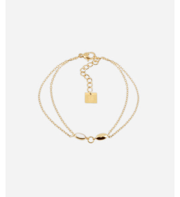 Bracelet Sesta en acier PVD jaune et nacre ZAG bijoux, SBS25659-01SEL