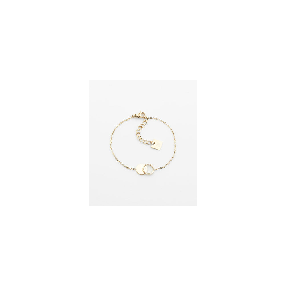 Bracelet Cantor en acier PVD jaune, ZAG bijoux, SBS3682-01UNI