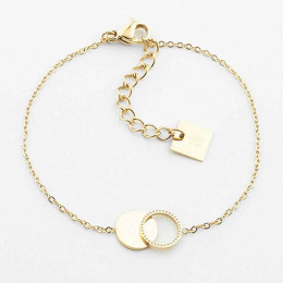 Le Bracelet Cantor en acier PVD jaune, ZAG bijoux, SBS3682-01UNI