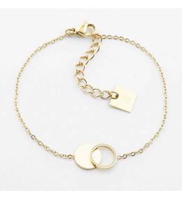 Le Bracelet Cantor en acier PVD jaune, ZAG bijoux, SBS3682-01UNI