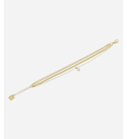 Bracelet Aube en acier PVD jaune, ZAG bijoux, SBX22916-01UNI