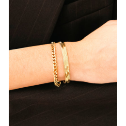 Le Bracelet Nokka en acier PVD jaune, ZAG bijoux, SBX24200-01UNI