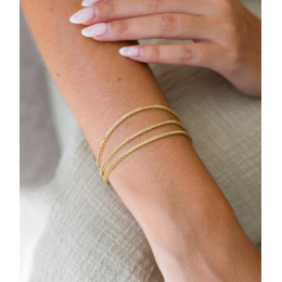 Le Bracelet Doble en acier PVD jaune, ZAG bijoux, SBX24698-01UNI