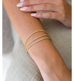 Le Bracelet Doble en acier PVD jaune, ZAG bijoux, SBX24698-01UNI