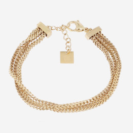 Le Bracelet Doble en acier PVD jaune, ZAG bijoux, SBX24698-01UNI