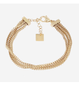 Le Bracelet Doble en acier PVD jaune, ZAG bijoux, SBX24698-01UNI