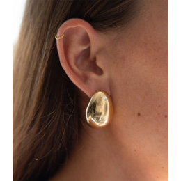 Les Boucles d'oreilles Ace en acier PVD jaune, ZAG bijoux, SEC24261-01UNI