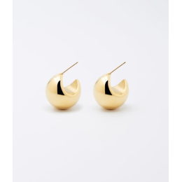 Boucles d'oreilles créoles Elea en acier PVD jaune ZAG bijoux, SEL22080-01UNI