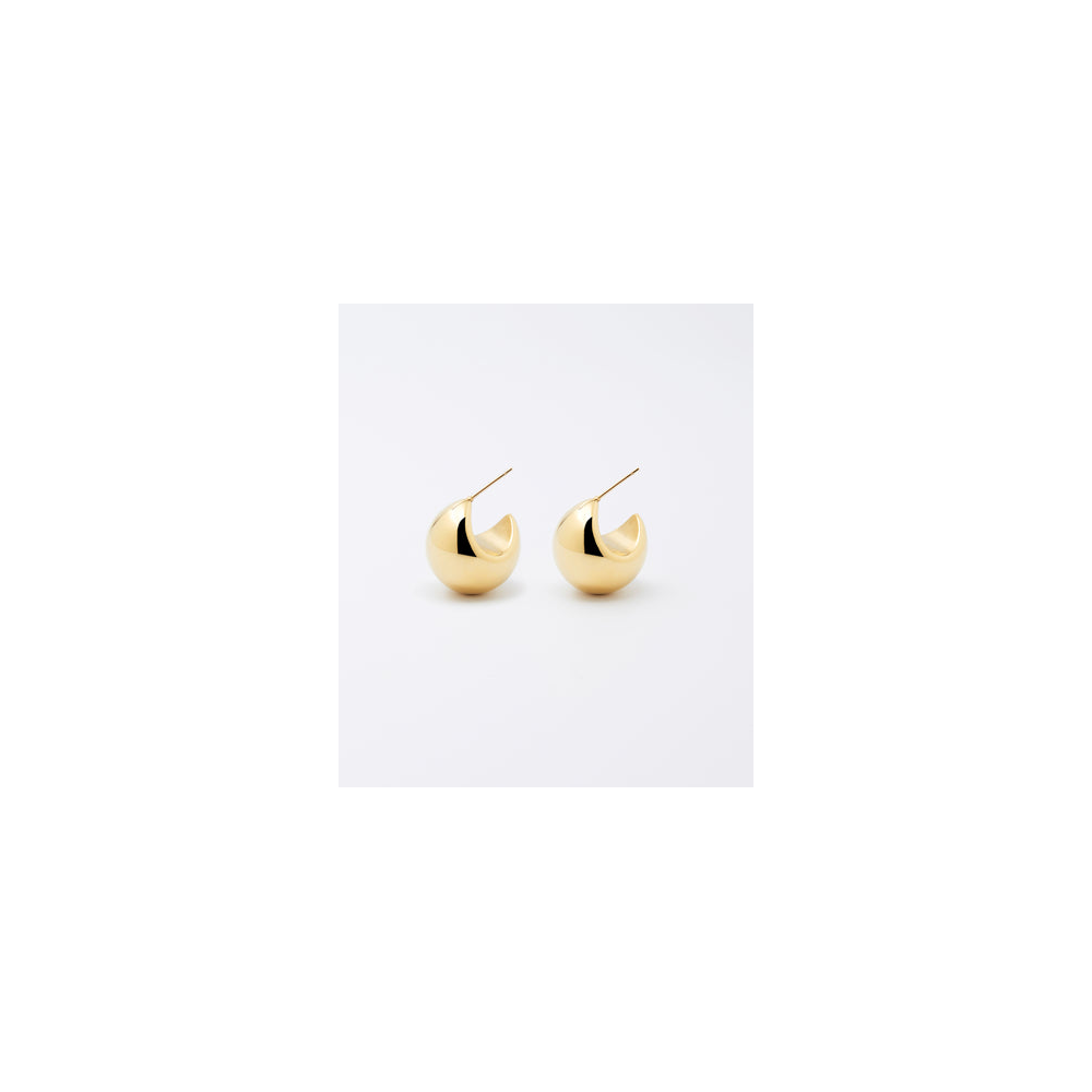 Boucles d'oreilles créoles Elea en acier PVD jaune ZAG bijoux, SEL22080-01UNI