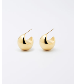 Boucles d'oreilles créoles Elea en acier PVD jaune ZAG bijoux, SEL22080-01UNI