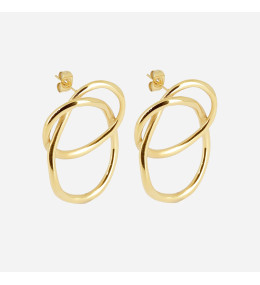 Les Boucles d'oreilles Shape en acier PVD jaune ZAG bijoux, SEL23094-01UNI