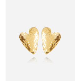 Boucles d'oreilles Coracao en acier PVD jaune ZAG bijoux, SEL24166-01UNI