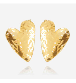 Les Boucles d'oreilles Coracao en acier PVD jaune ZAG bijoux, SEL24166-01UNI