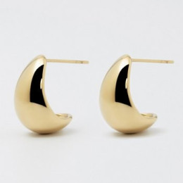 Les Boucles d'oreilles Emmy en acier PVD jaune, ZAG bijoux, SEM22091-01UNI