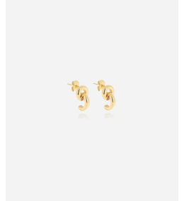 Boucles d'oreilles Grâce en acier PVD jaune, ZAG bijoux, SEM23088-01UNI
