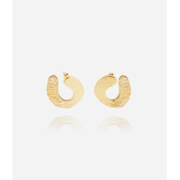 Boucles d'oreilles Brio en acier PVD jaune, ZAG bijoux, SEM24160-01UNI