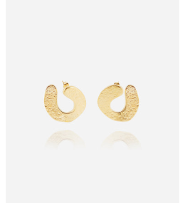 Boucles d'oreilles Brio en acier PVD jaune, ZAG bijoux, SEM24160-01UNI