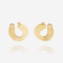 Les Boucles d'oreilles Brio en acier PVD jaune, ZAG bijoux, SEM24160-01UNI