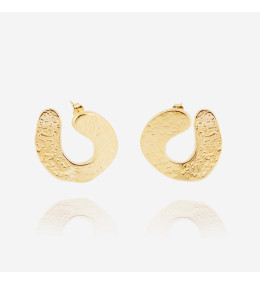 Les Boucles d'oreilles Brio en acier PVD jaune, ZAG bijoux, SEM24160-01UNI
