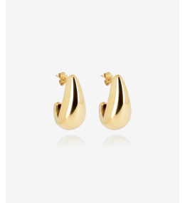 Boucles d'oreilles Agua en acier PVD jaune, ZAG bijoux, SEM24782-01UNI