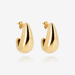 Les Boucles d'oreilles Agua en acier PVD jaune, ZAG bijoux, SEM24782-01UNI