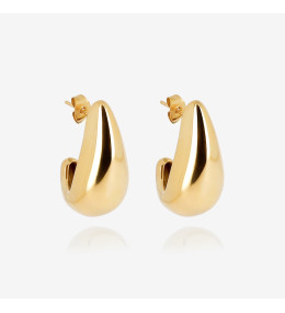Les Boucles d'oreilles Agua en acier PVD jaune, ZAG bijoux, SEM24782-01UNI