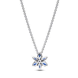 Le Collier pendentif Pandora Moments, herbier bleu scintillant, en argent 925/1000, 392387C02-45.