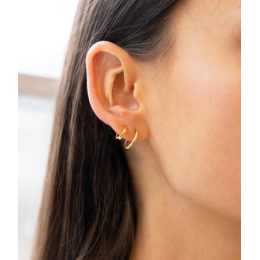 Les Boucles d'oreilles Ancila en acier PVD jaune ZAG bijoux, SEX25477-01UNI