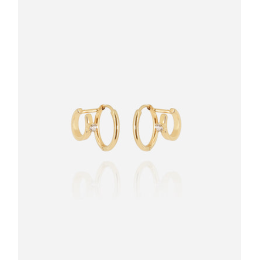 Boucles d'oreilles Blasa en acier PVD jaune et oxydes de zirconium ZAG bijoux, SEX25478-01WHT