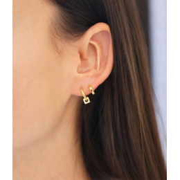 Les Boucles d'oreilles Gilda en acier PVD jaune ZAG bijoux, SEX25480-01UNI