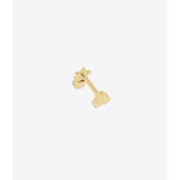 Le Piercing Winchester en acier PVD jaune et oxydes de zirconium ZAG bijoux, SLA24139-01WHT