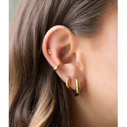 Le Piercing Winchester en acier PVD jaune et oxydes de zirconium ZAG bijoux, SLA24139-01WHT