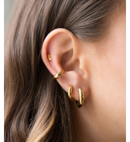 Le Piercing Winchester en acier PVD jaune et oxydes de zirconium ZAG bijoux, SLA24139-01WHT