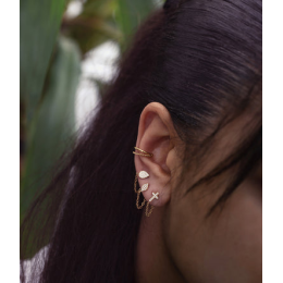 La Bague d'oreille Randa en acier PVD jaune ZAG bijoux, SLK13982-01UNI