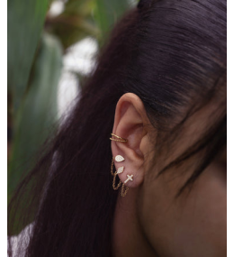 La Bague d'oreille Randa en acier PVD jaune ZAG bijoux, SLK13982-01UNI
