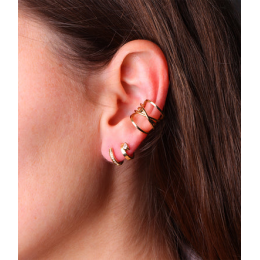 La Bague d'oreille Jimena en acier PVD jaune ZAG bijoux, SLK25175-01UNI