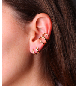 La Bague d'oreille Jimena en acier PVD jaune ZAG bijoux, SLK25175-01UNI