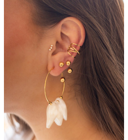La Bague d'oreille Jimena en acier PVD jaune ZAG bijoux, SLK25175-01UNI