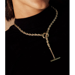 Le Collier Braise en acier PVD jaune ZAG bijoux, SNM24191-01UNI