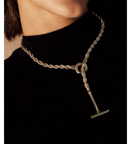 Le Collier Braise en acier PVD jaune ZAG bijoux, SNM24191-01UNI